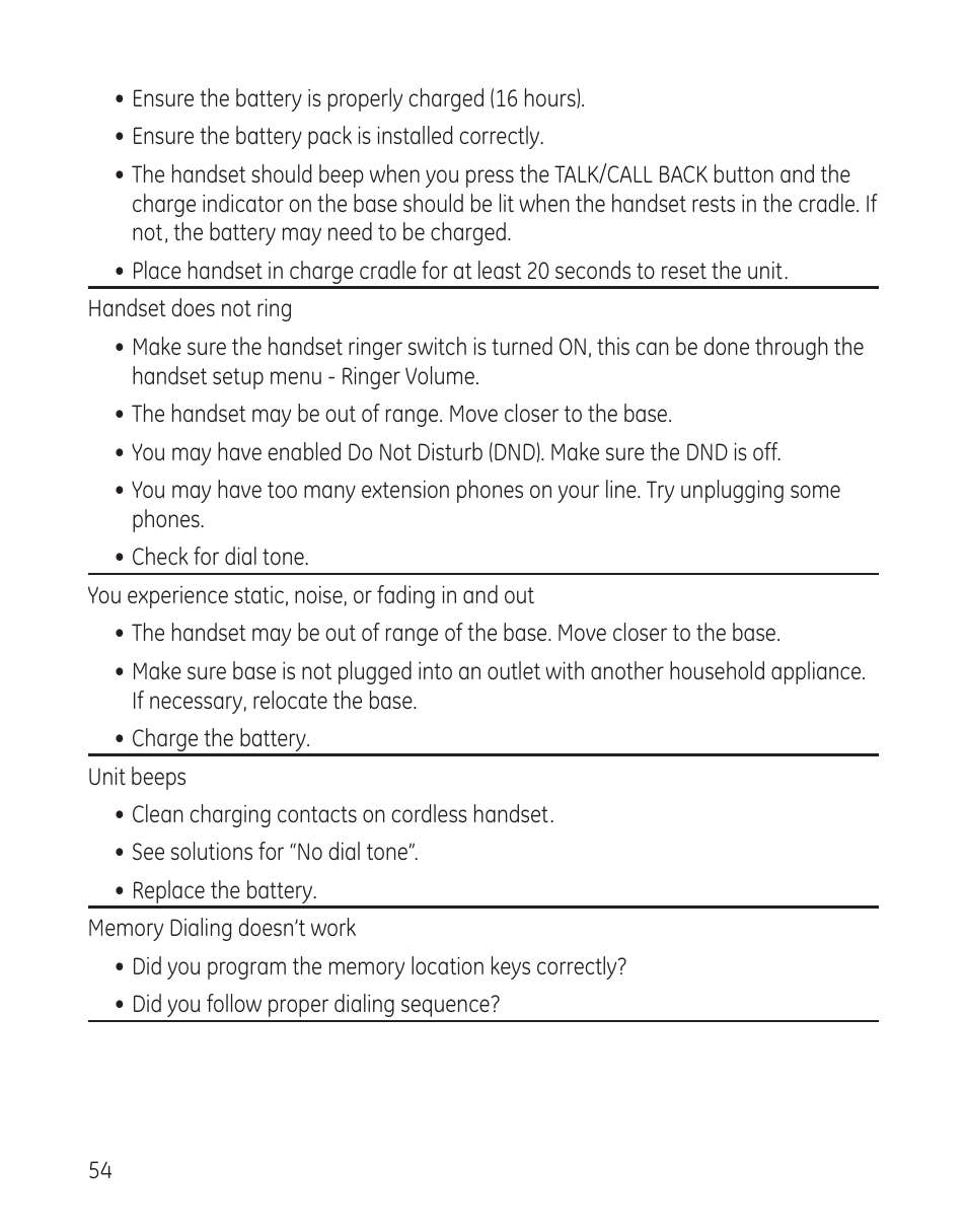 GE 00008005 User Manual | Page 54 / 62