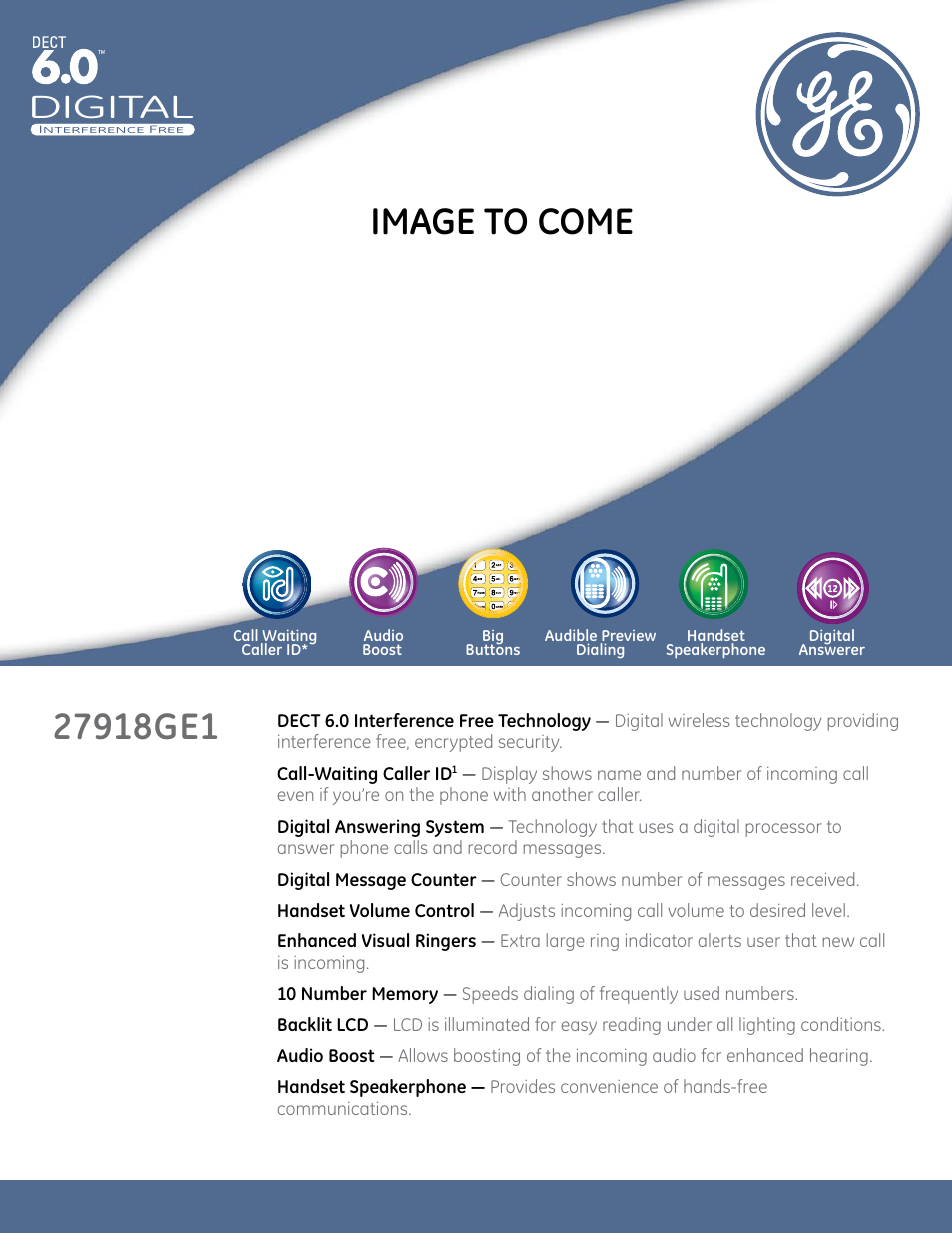GE 27918GE1 User Manual | 2 pages