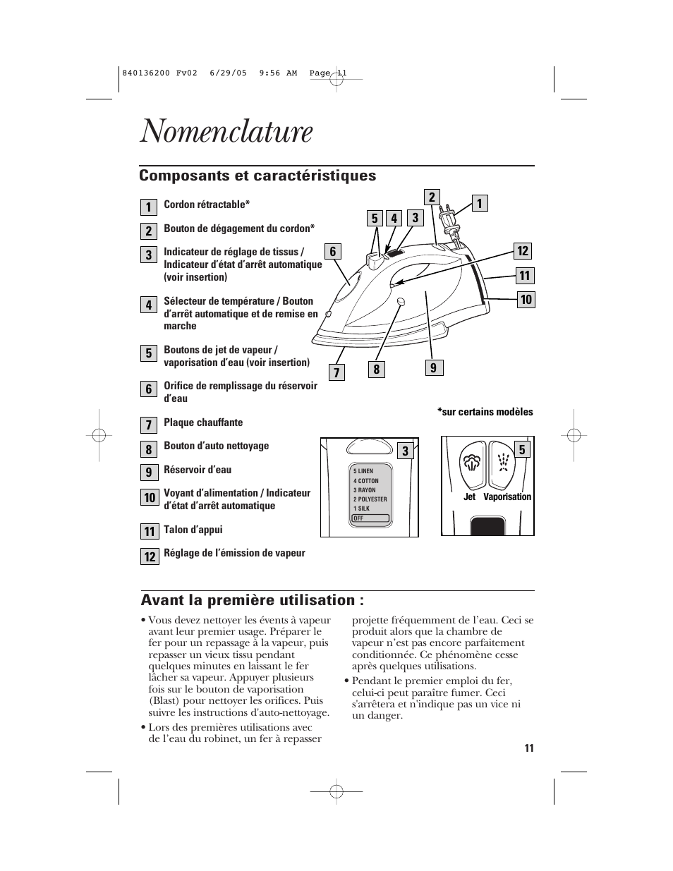 Nomenclature | GE 840136200 User Manual | Page 11 / 28