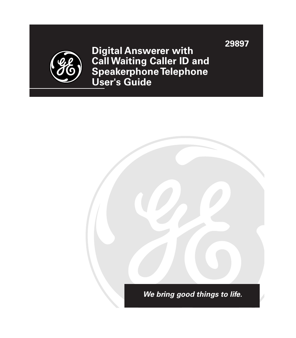 GE 29897 User Manual | 64 pages