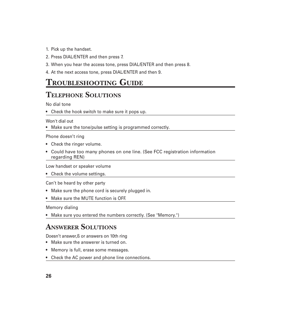 Roubleshooting, Uide | GE 29897 User Manual | Page 26 / 64