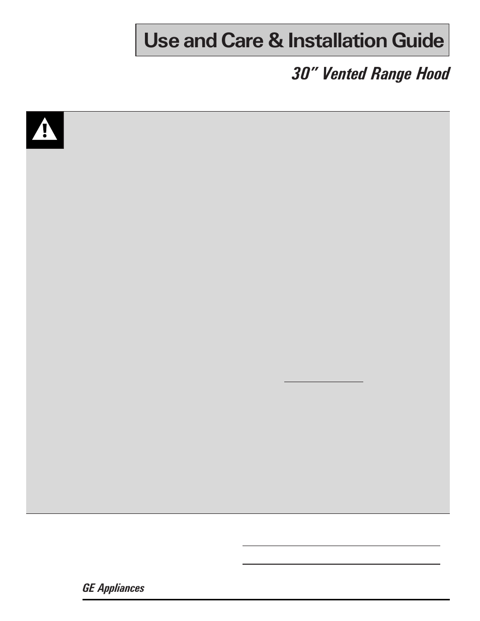 GE JV376 User Manual | 4 pages