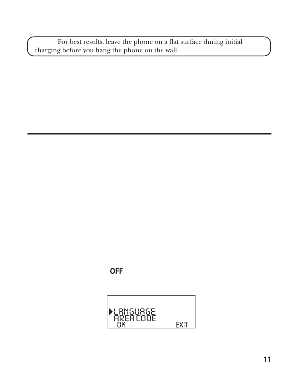 Language, Area code | GE 21011 User Manual | Page 11 / 124