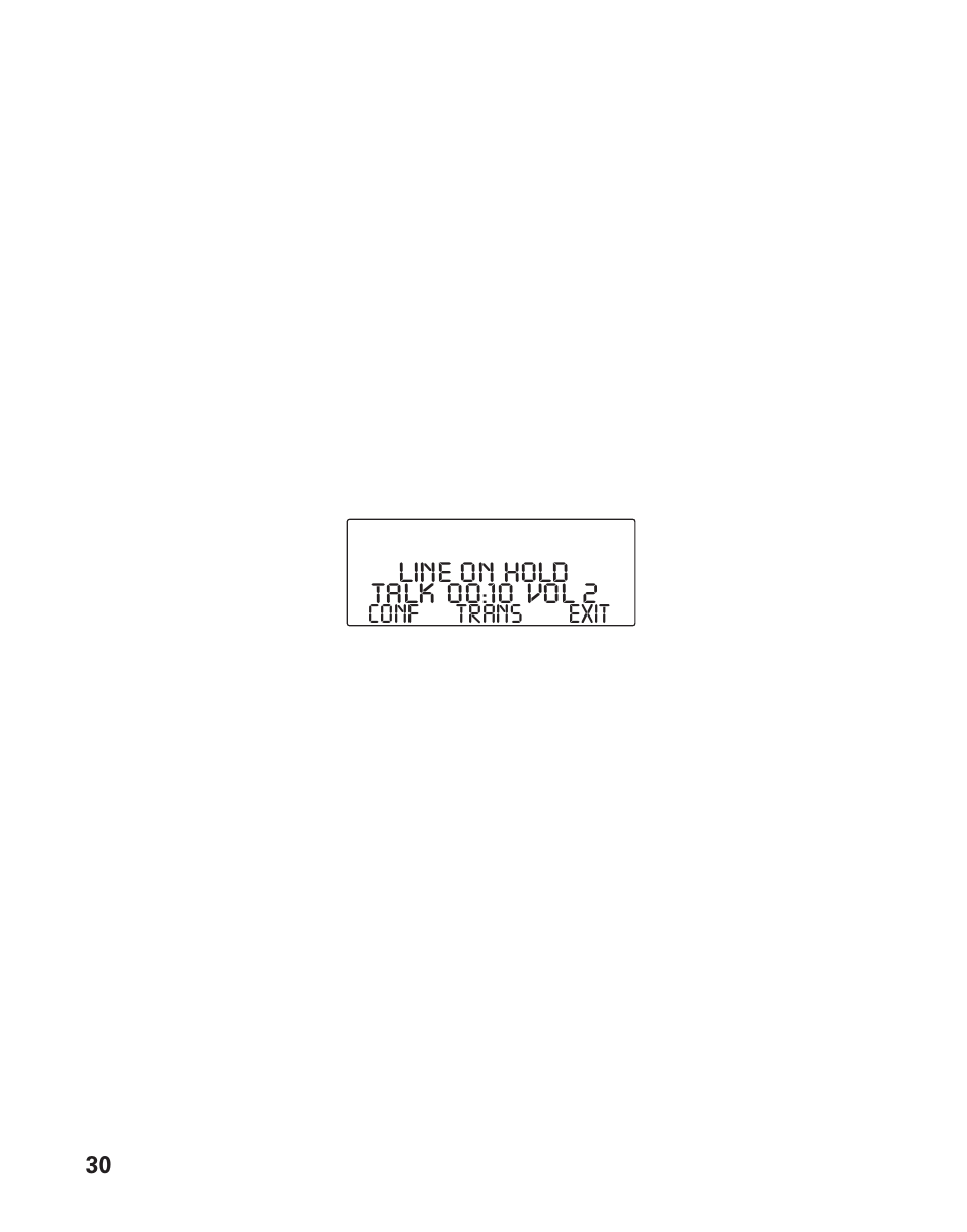 Line on hold | GE 21011 User Manual | Page 30 / 124