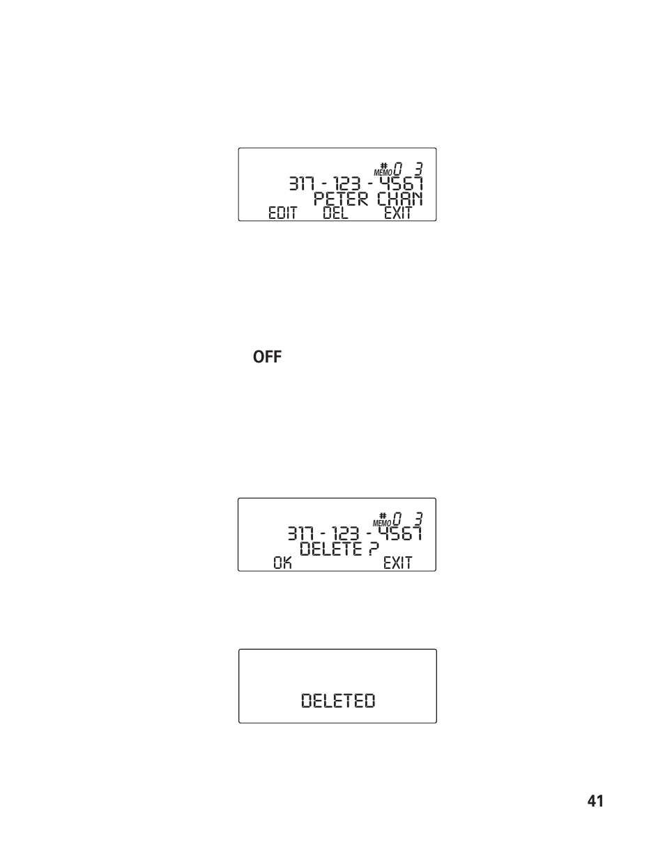 Peter chan, Delete, Deleted | GE 21011 User Manual | Page 41 / 124