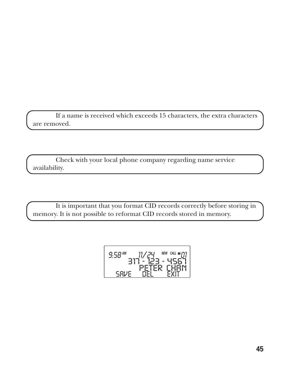 Peter chan, Cid r, Exit save | GE 21011 User Manual | Page 45 / 124
