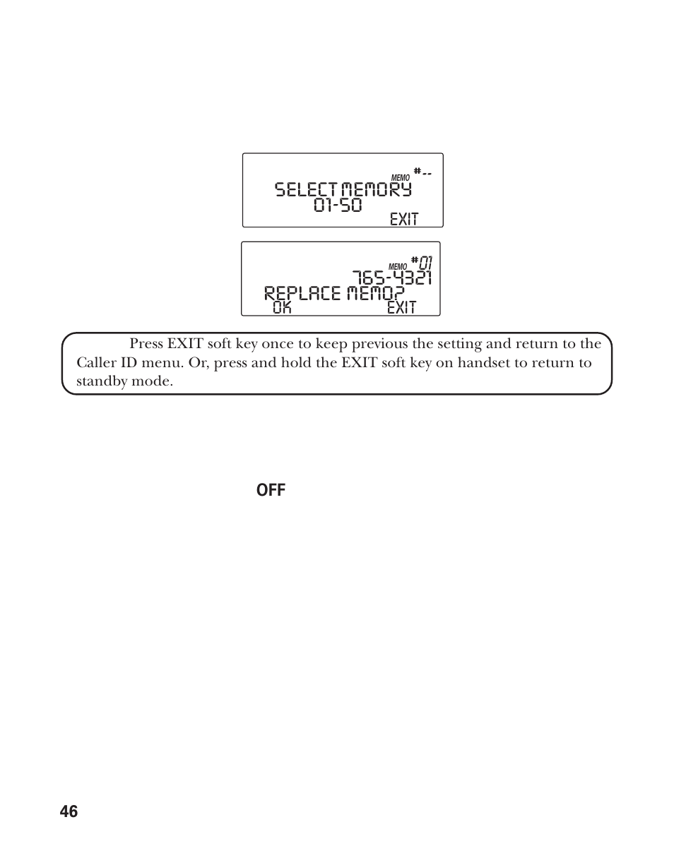 Id n, Exit | GE 21011 User Manual | Page 46 / 124
