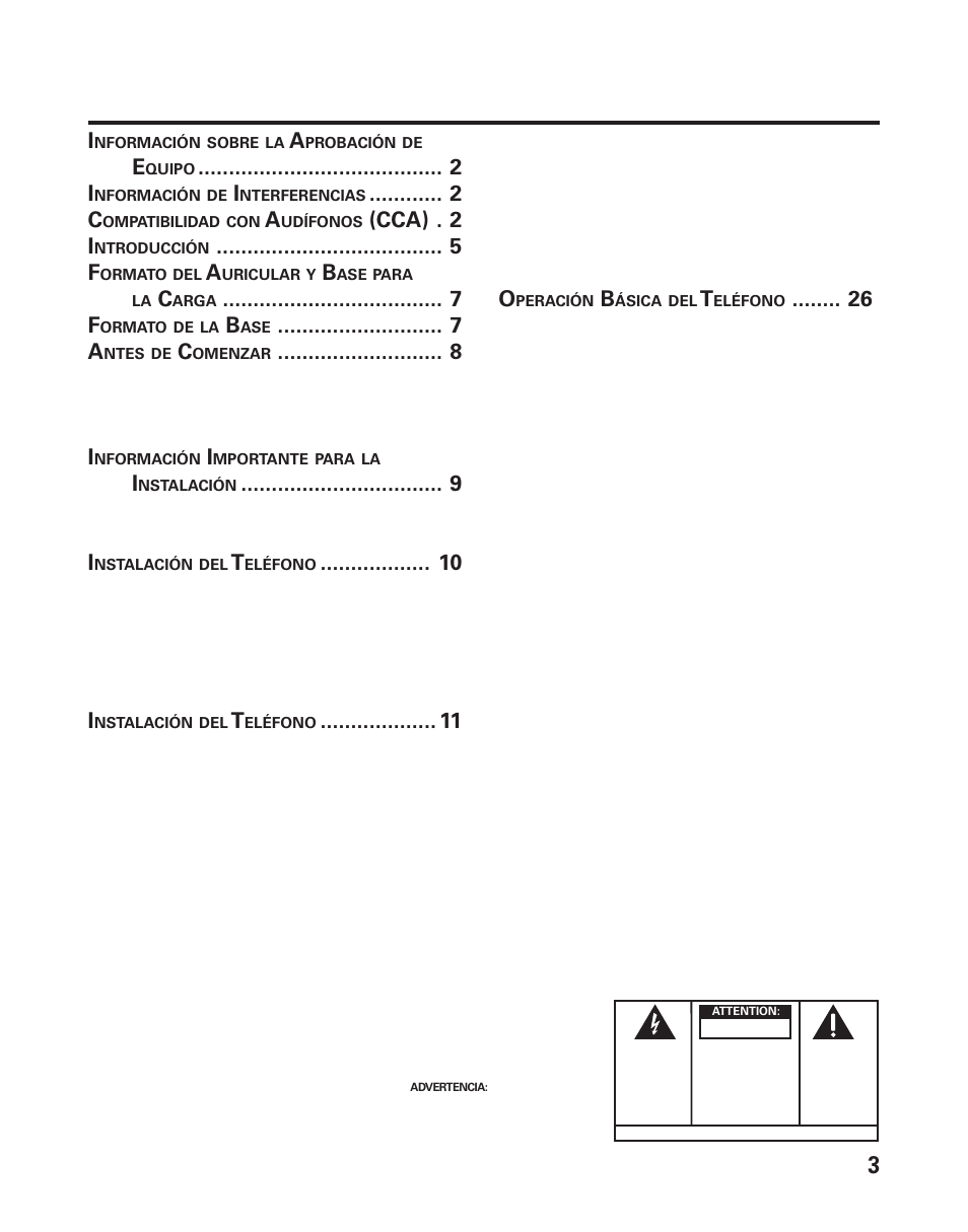 Abla, Ontenido | GE 21011 User Manual | Page 65 / 124