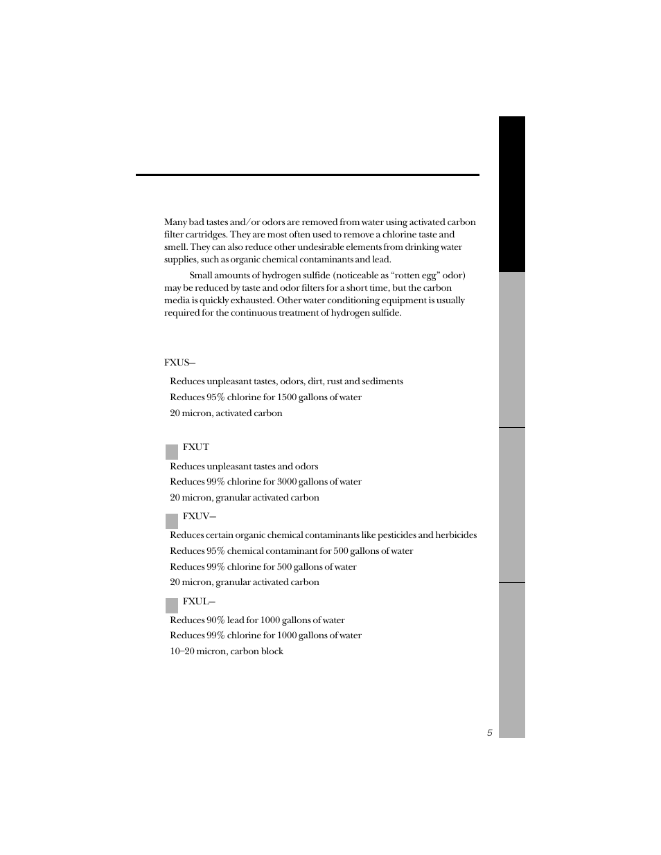 Specification guidelines, About the water filtration system | GE GNUT05Z01 User Manual | Page 5 / 16