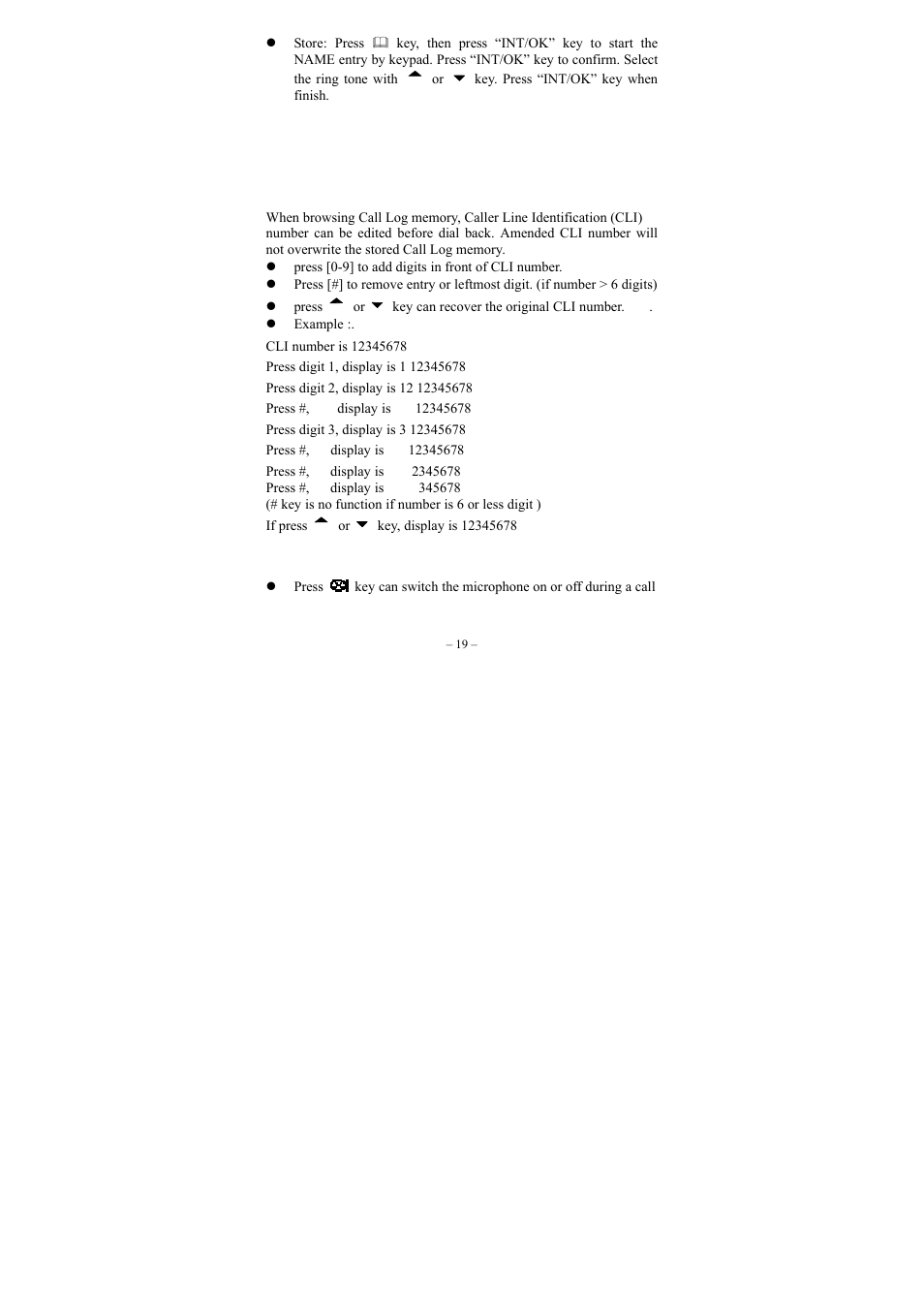 Muting the microphone | GE twin set 21880 User Manual | Page 20 / 40