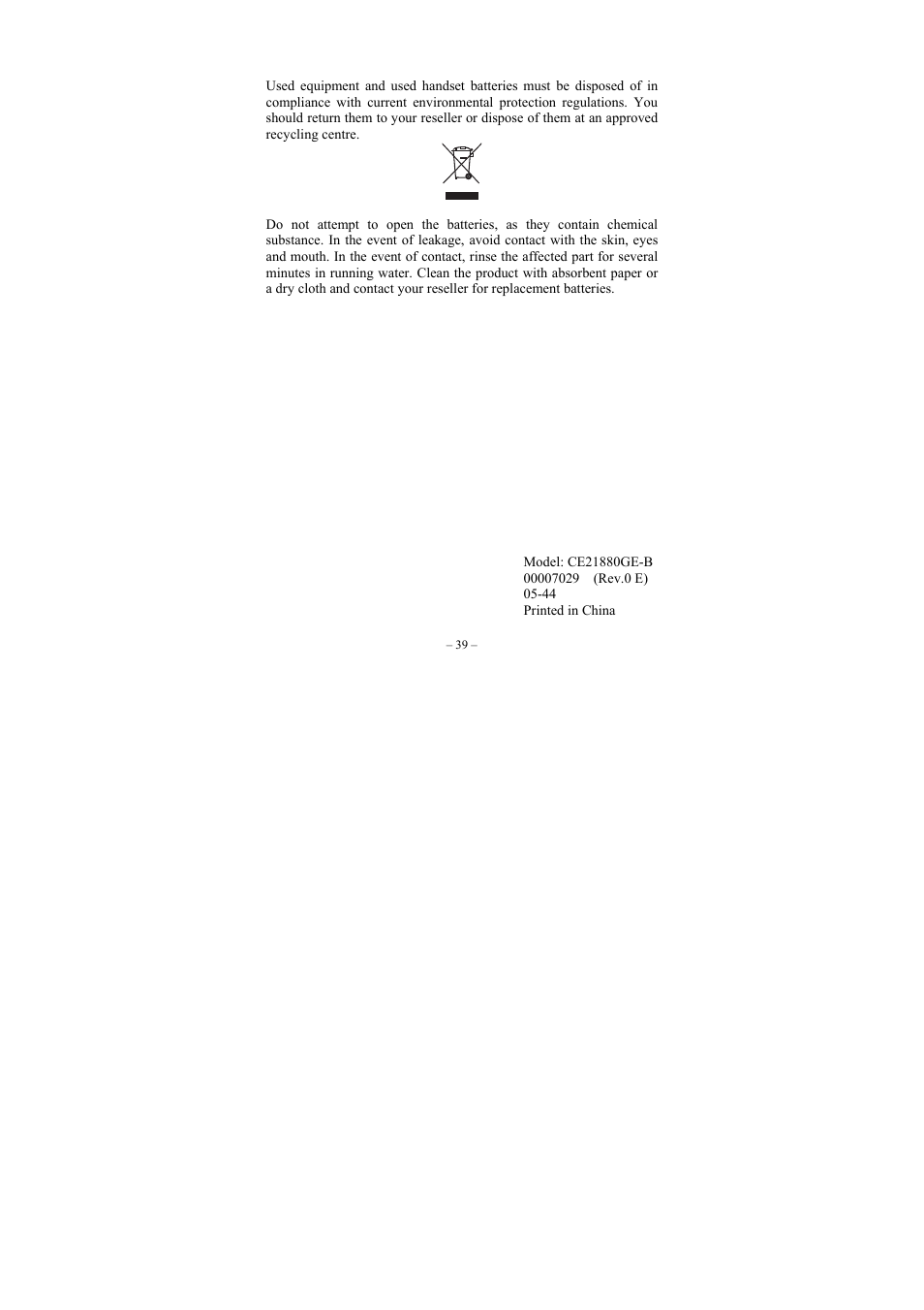 Environment | GE twin set 21880 User Manual | Page 40 / 40