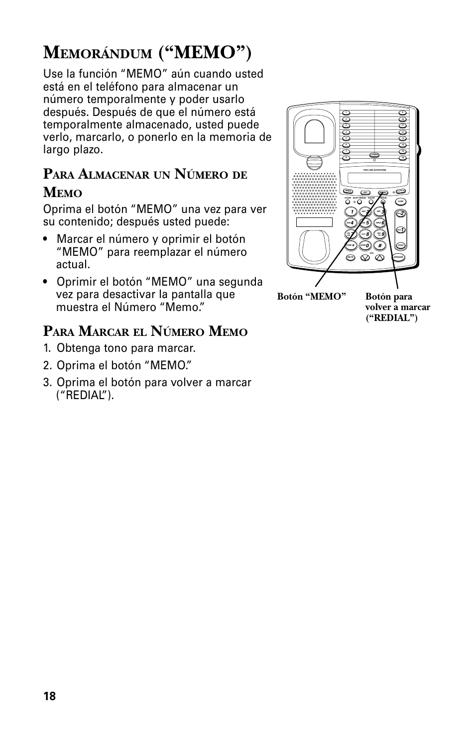 Emorándum, Lmacenar, Úmero | Arcar | GE 29438 User Manual | Page 50 / 64