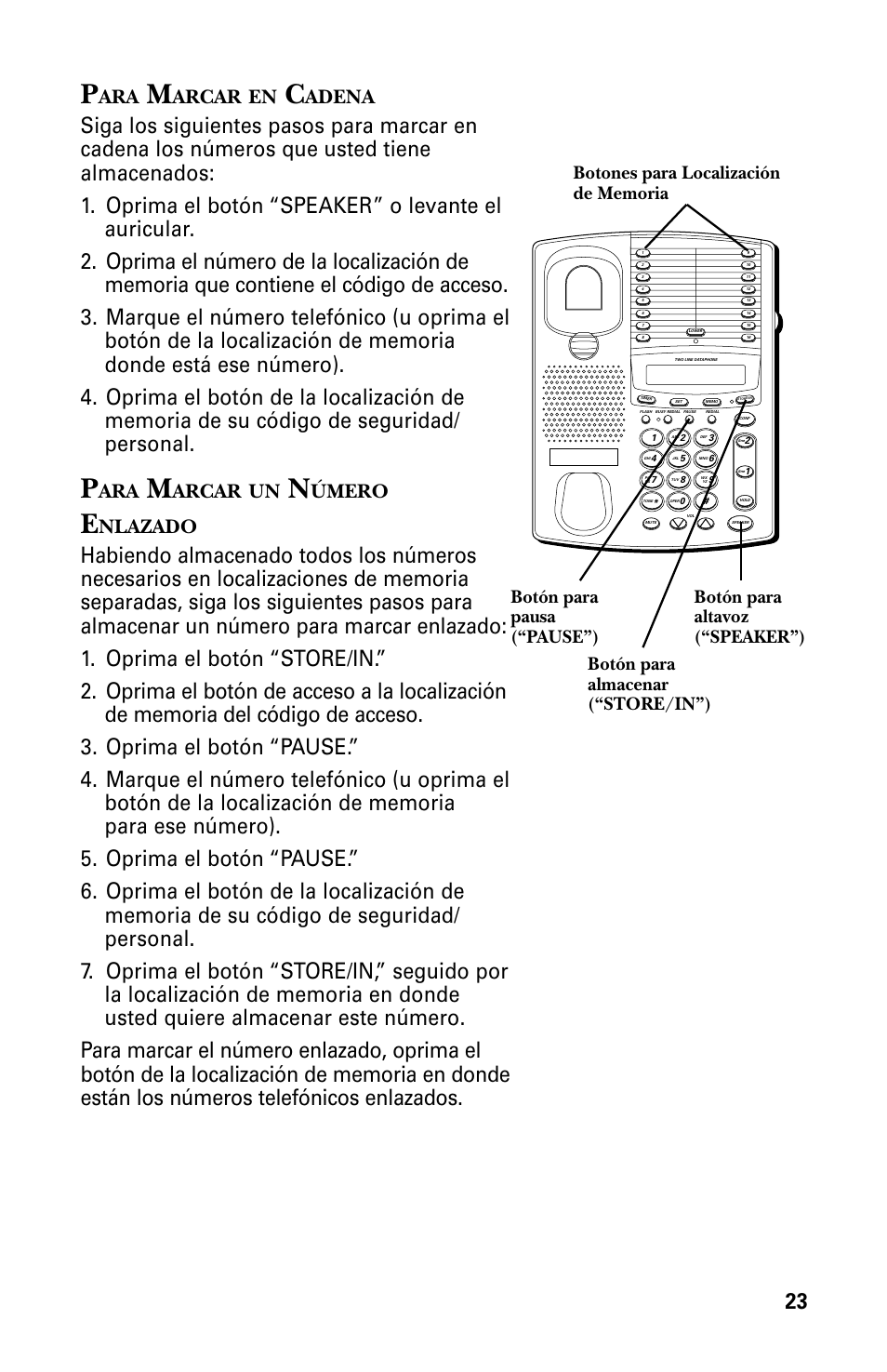 Arcar, Adena, Úmero | Nlazado | GE 29438 User Manual | Page 55 / 64