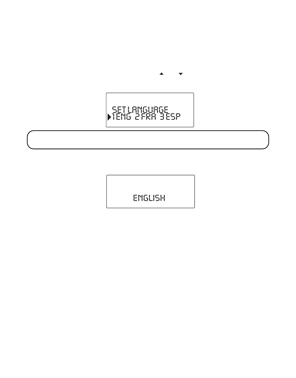 Language, Handset name, Anguage | Andset, Set language 1 eng 2 fra 3 esp, English | GE 16223870 User Manual | Page 13 / 60
