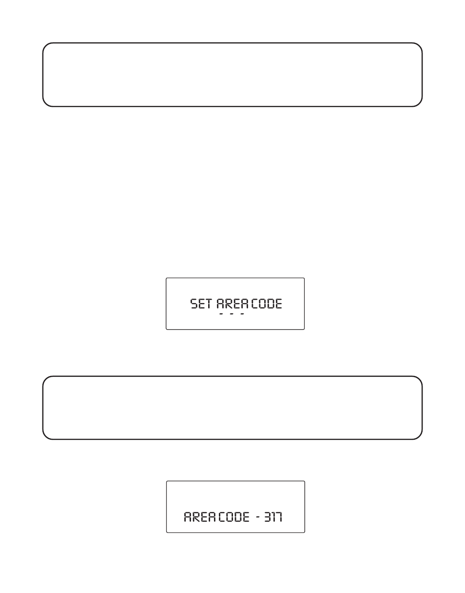 Area code, Set area code - - - area code - 317 | GE 16223870 User Manual | Page 14 / 60