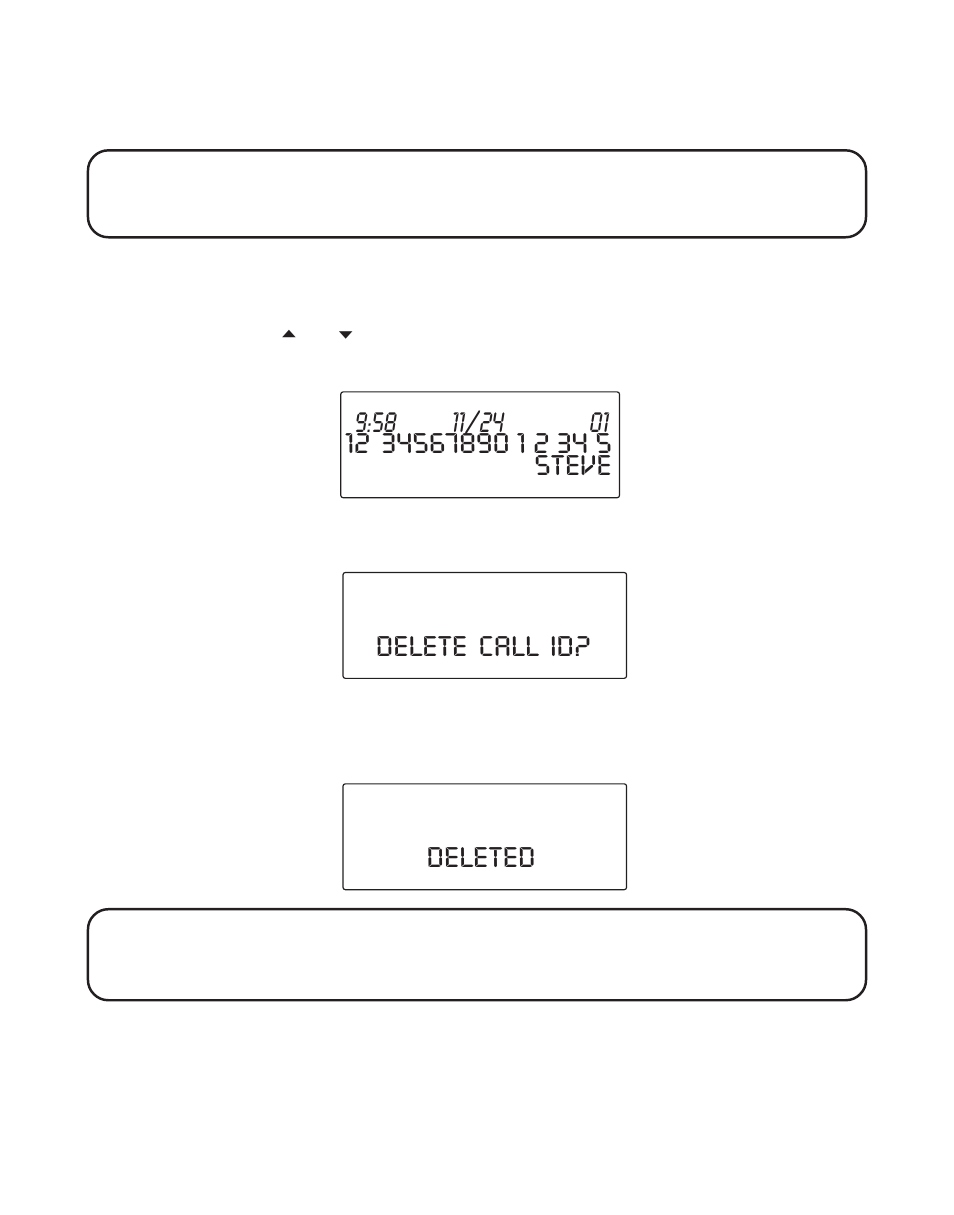 Deleting the cid record showing in the display, Eleting, Cid r | Ecord, Howing, Isplay | GE 16223870 User Manual | Page 38 / 60