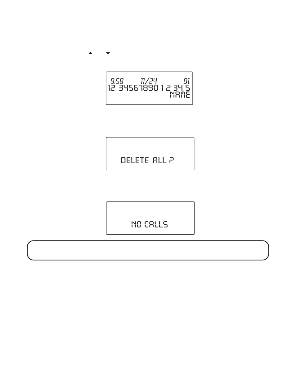 Deleting all cid records, Cid errors, Eleting | Cid r, Ecords, Cid e, Rrors, No calls | GE 16223870 User Manual | Page 39 / 60