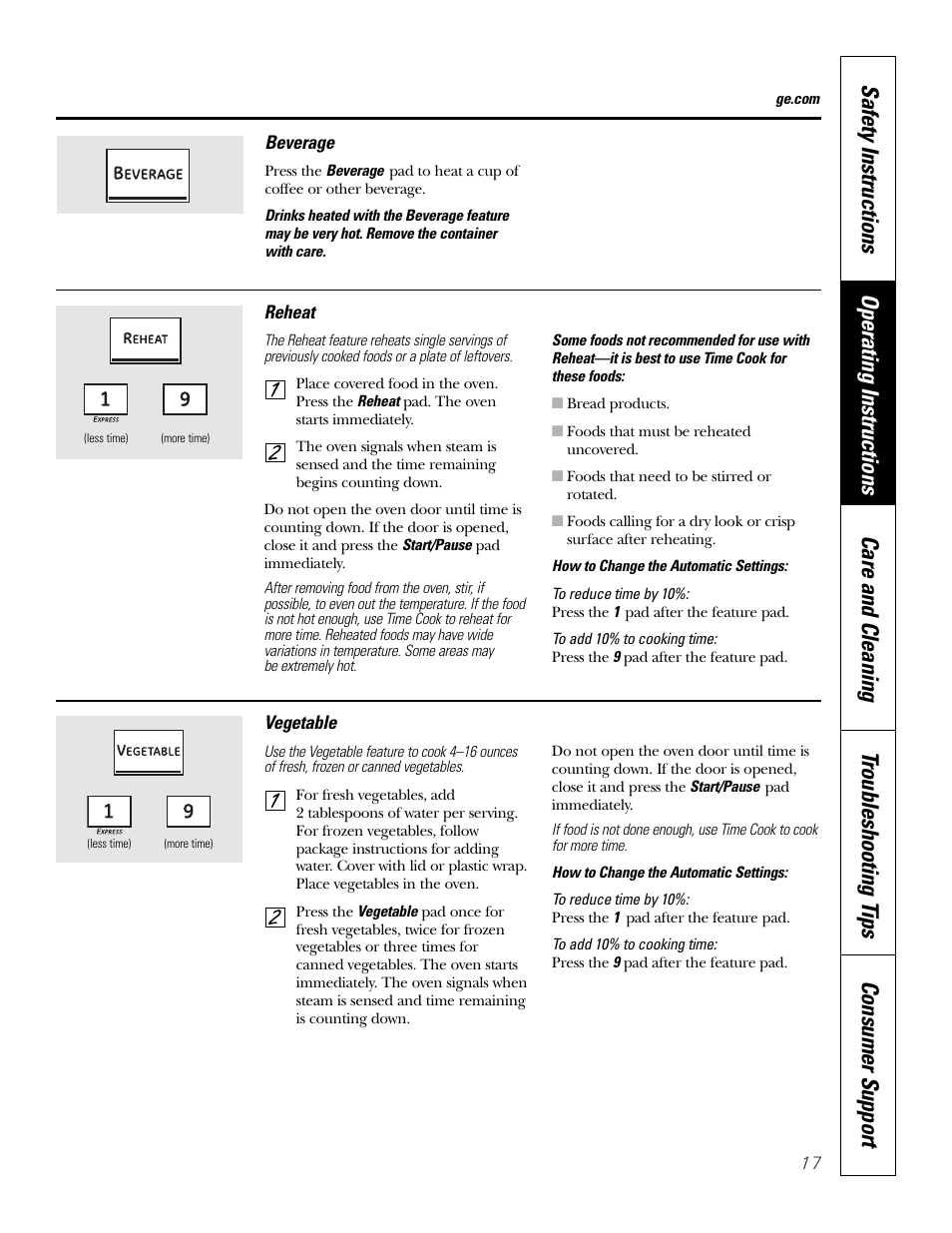 GE PT970SMSS User Manual | Page 17 / 104