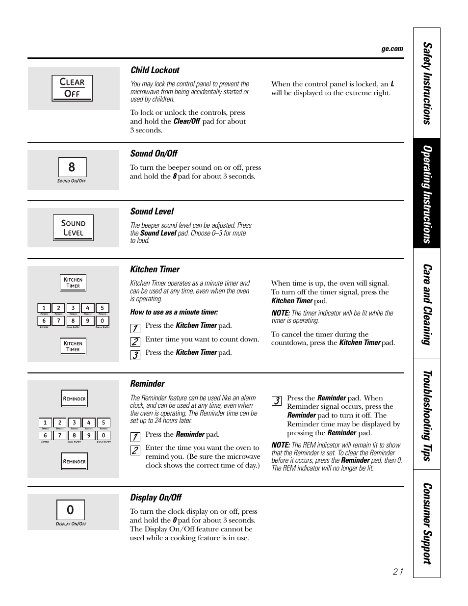 GE PT970SMSS User Manual | Page 21 / 104