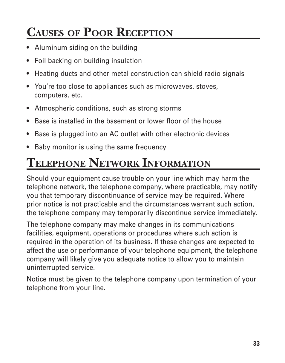 Ren number 32, Telephone network information | GE 2-9774 User Manual | Page 33 / 40