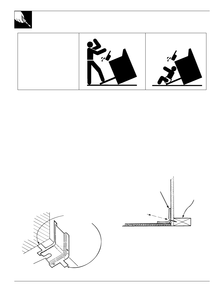 Anti-tip device warning | GE 164D2966P079 User Manual | Page 24 / 28