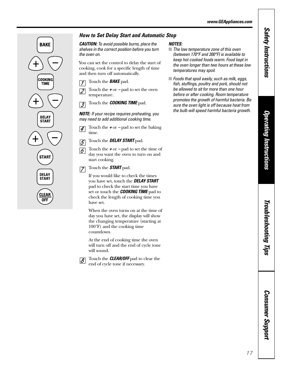 GE JGRS06 User Manual | Page 17 / 32