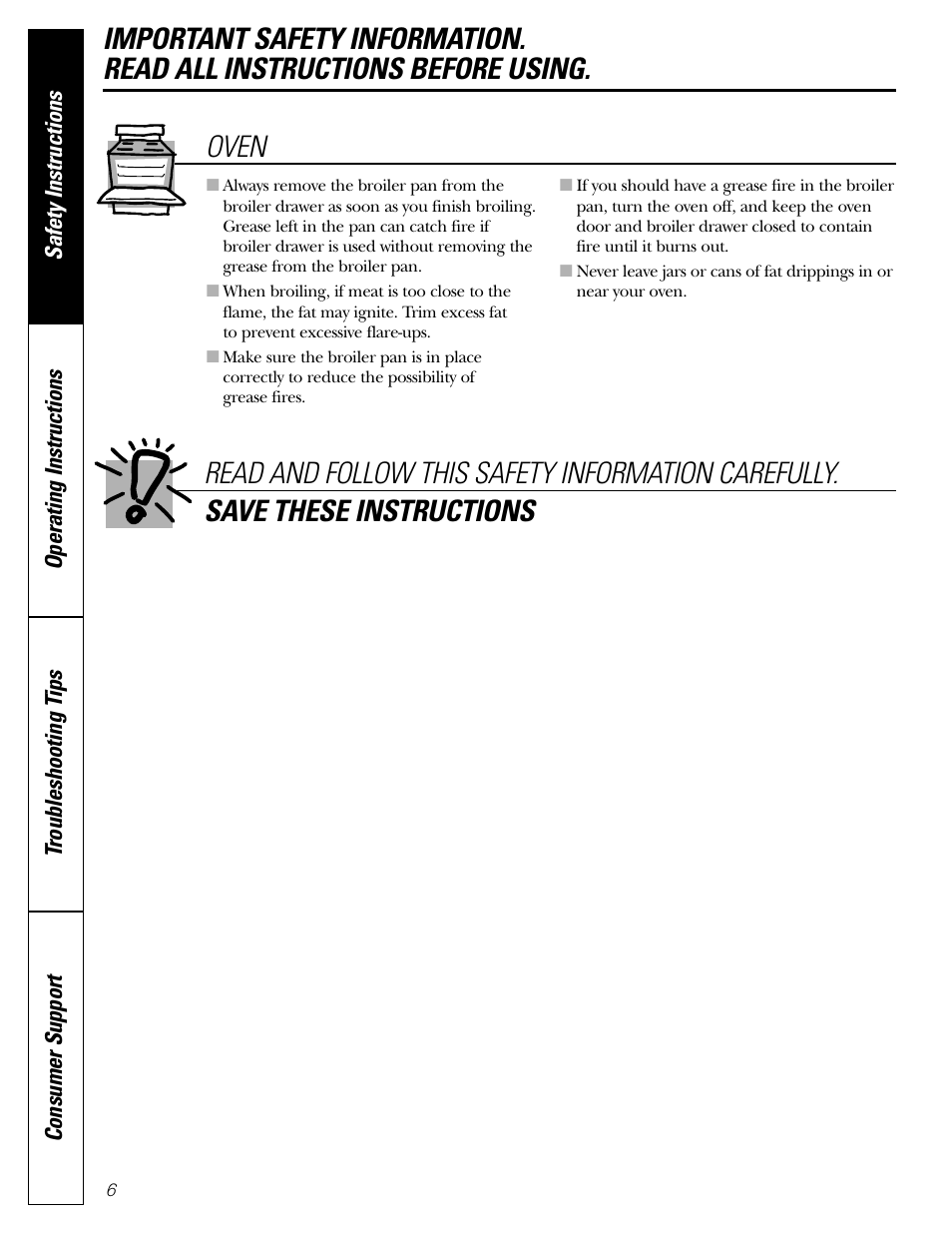 Oven | GE JGRS06 User Manual | Page 6 / 32