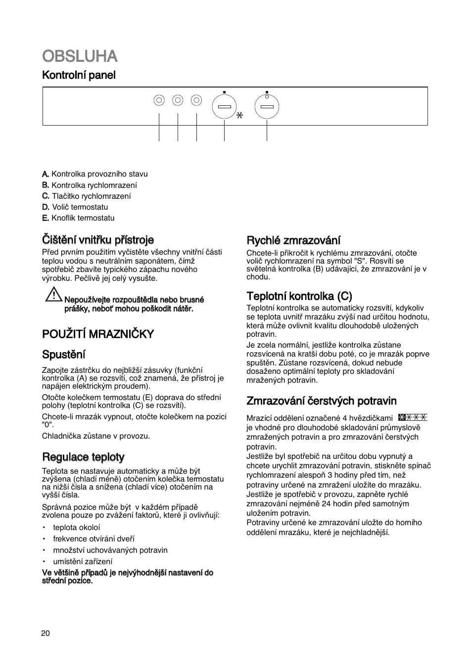 Oob bs sl lu uh ha a, Ae d c b | Electrolux ERN29651 User Manual | Page 20 / 84