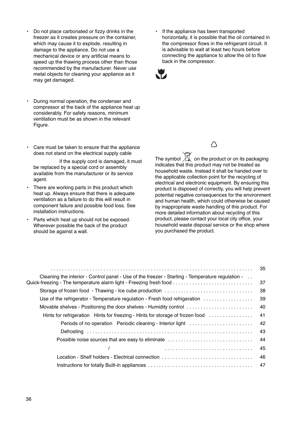 Electrolux ERN29651 User Manual | Page 36 / 84