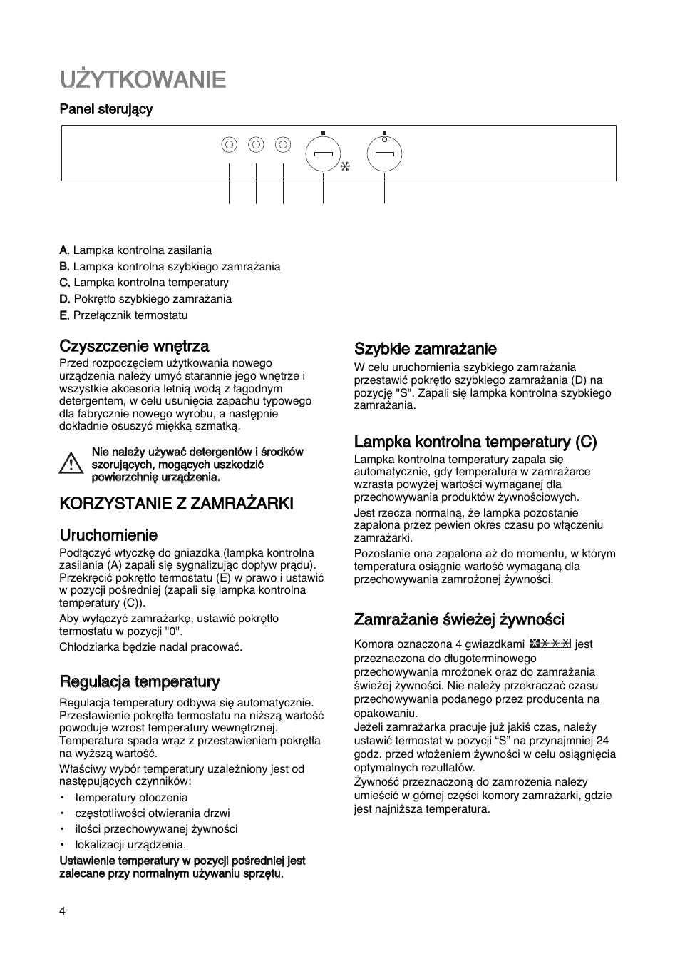 Uu˚ ˚y yt tk ko ow wa an niie e, Ae d c b | Electrolux ERN29651 User Manual | Page 4 / 84