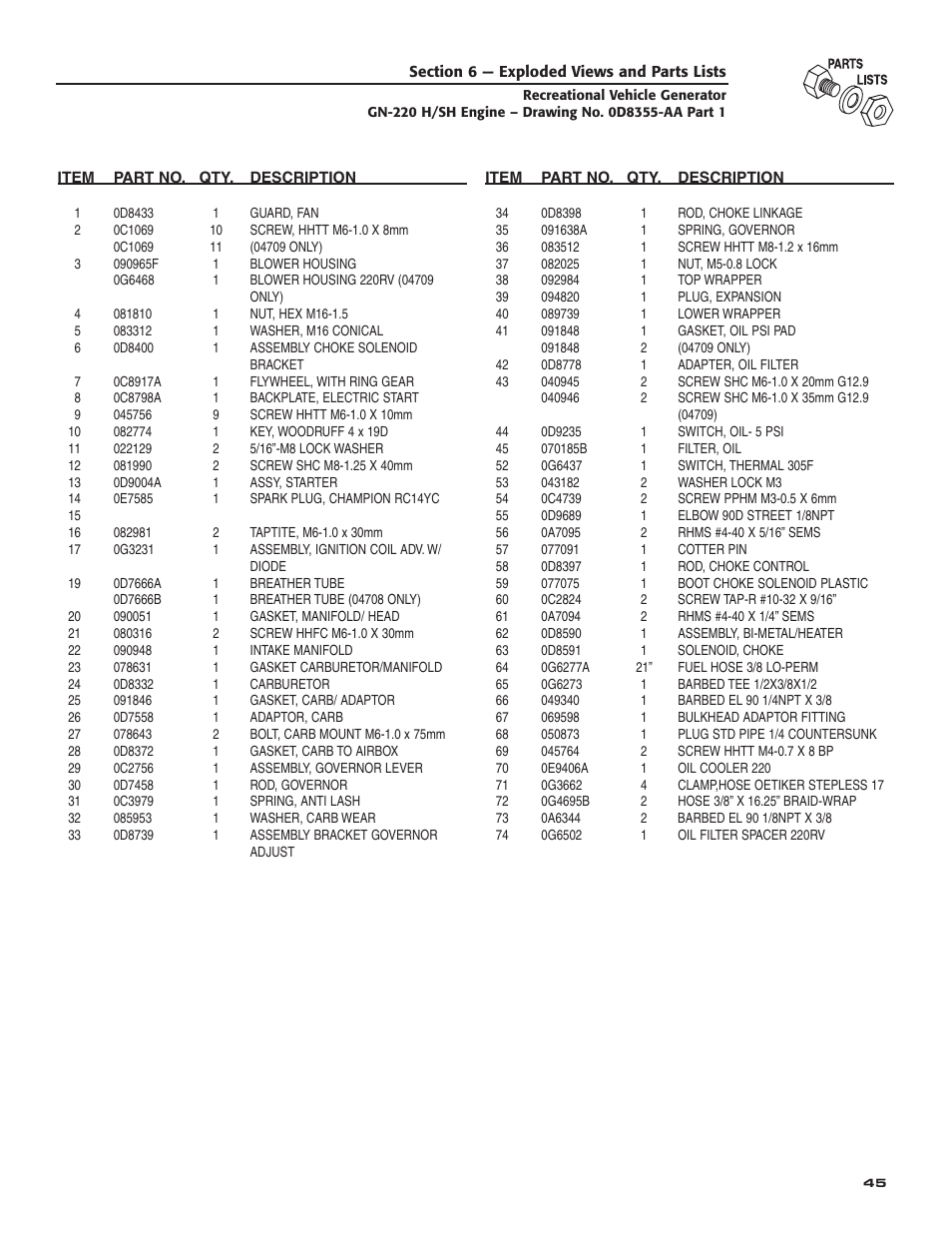 Generac Power Systems 004709-0 User Manual | Page 47 / 52