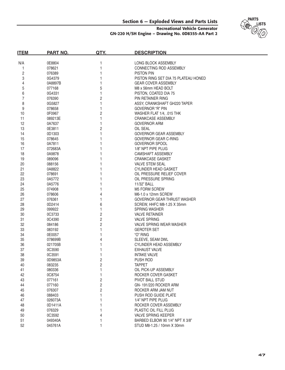 Generac Power Systems 004709-0 User Manual | Page 49 / 52