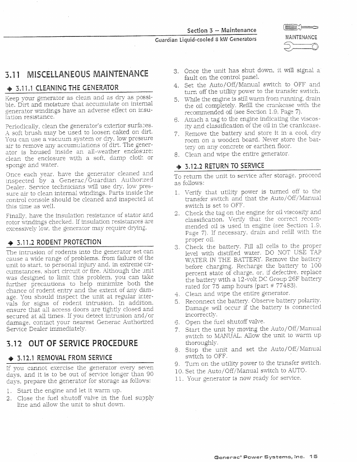 Generac Power Systems GUARDIAN 04137-0 User Manual | Page 17 / 44