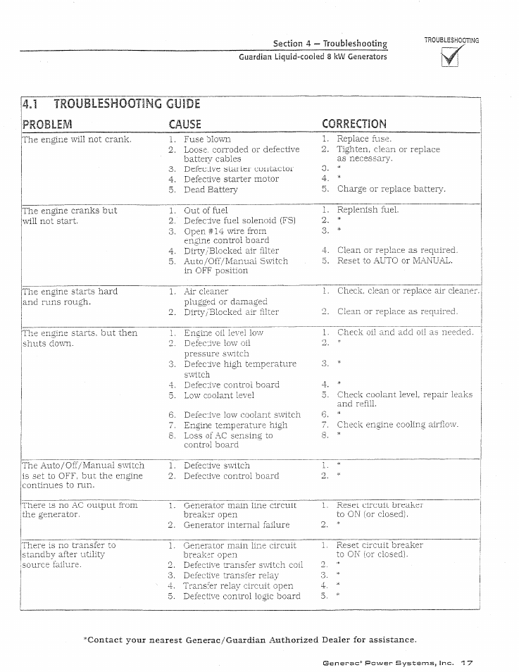 Generac Power Systems GUARDIAN 04137-0 User Manual | Page 19 / 44