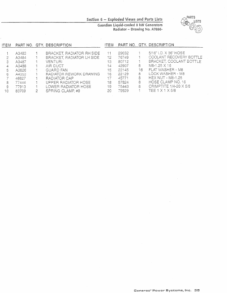 Generac Power Systems GUARDIAN 04137-0 User Manual | Page 37 / 44