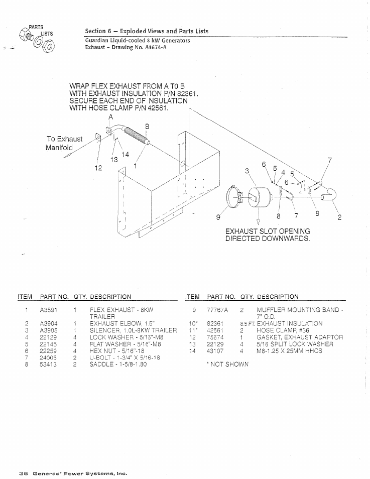 Generac Power Systems GUARDIAN 04137-0 User Manual | Page 38 / 44