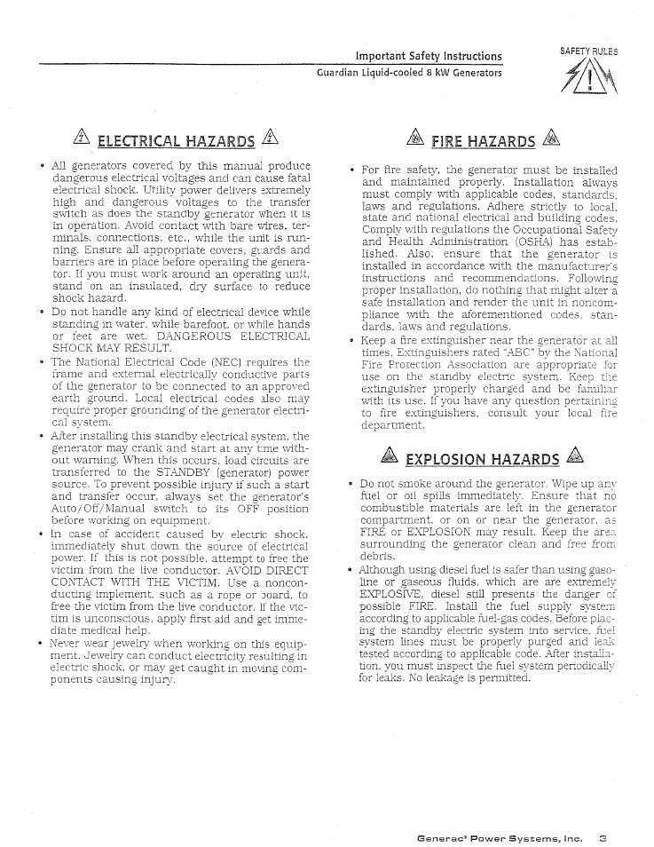 Generac Power Systems GUARDIAN 04137-0 User Manual | Page 5 / 44