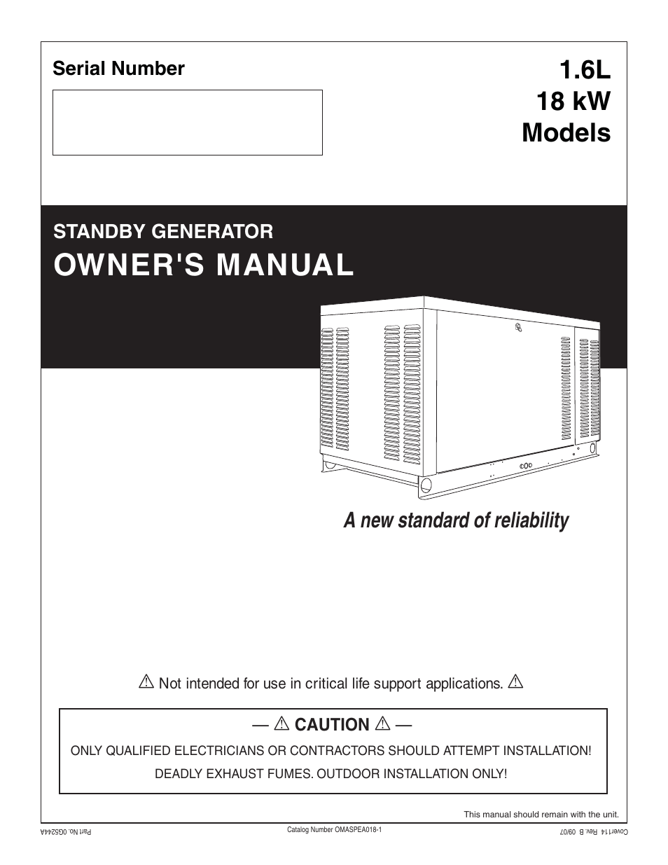 Generac Power Systems 1.6L 18 kW User Manual | 64 pages