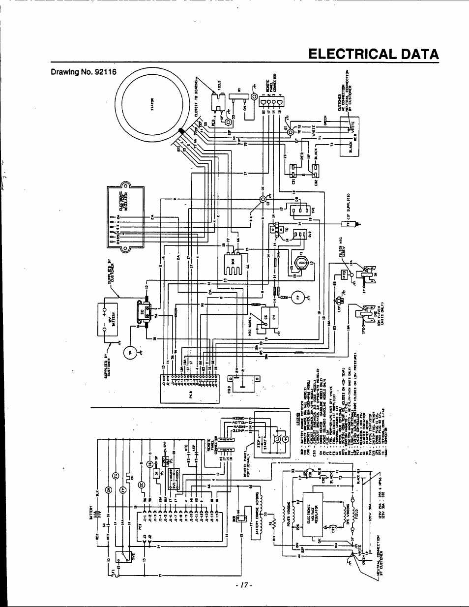 Electrical data | Generac Power Systems 9592-3 User Manual | Page 19 / 36