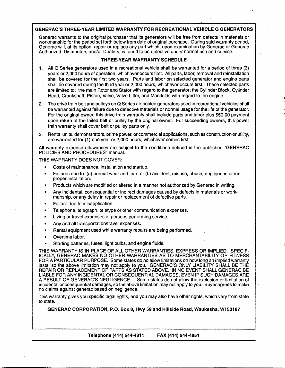 Generac Power Systems 9592-3 User Manual | Page 36 / 36