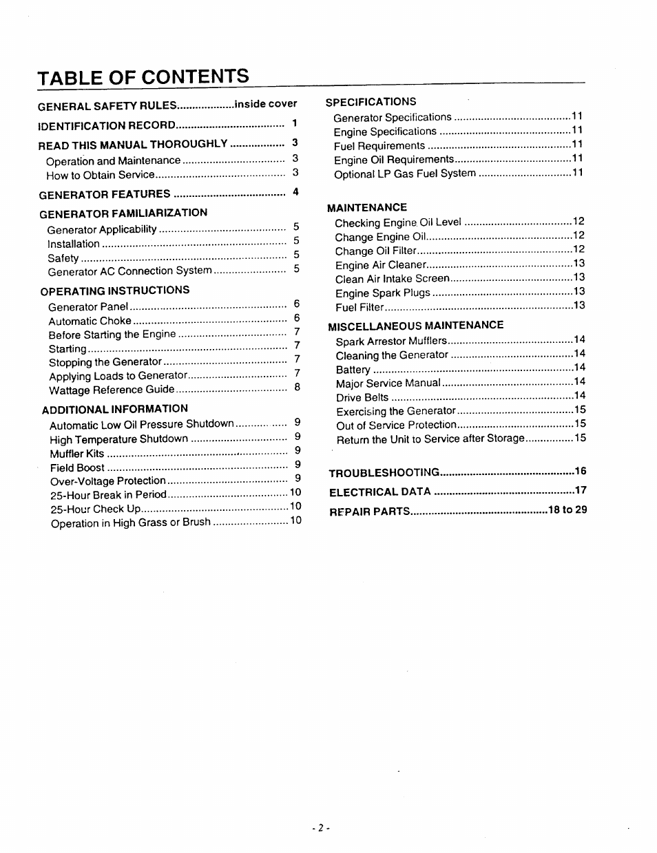 Generac Power Systems 9592-3 User Manual | Page 4 / 36