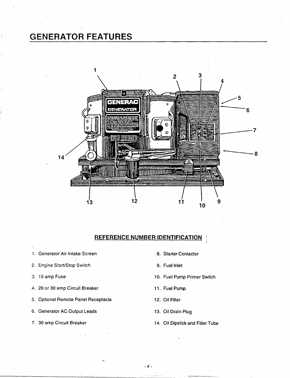 Generator features | Generac Power Systems 9592-3 User Manual | Page 6 / 36