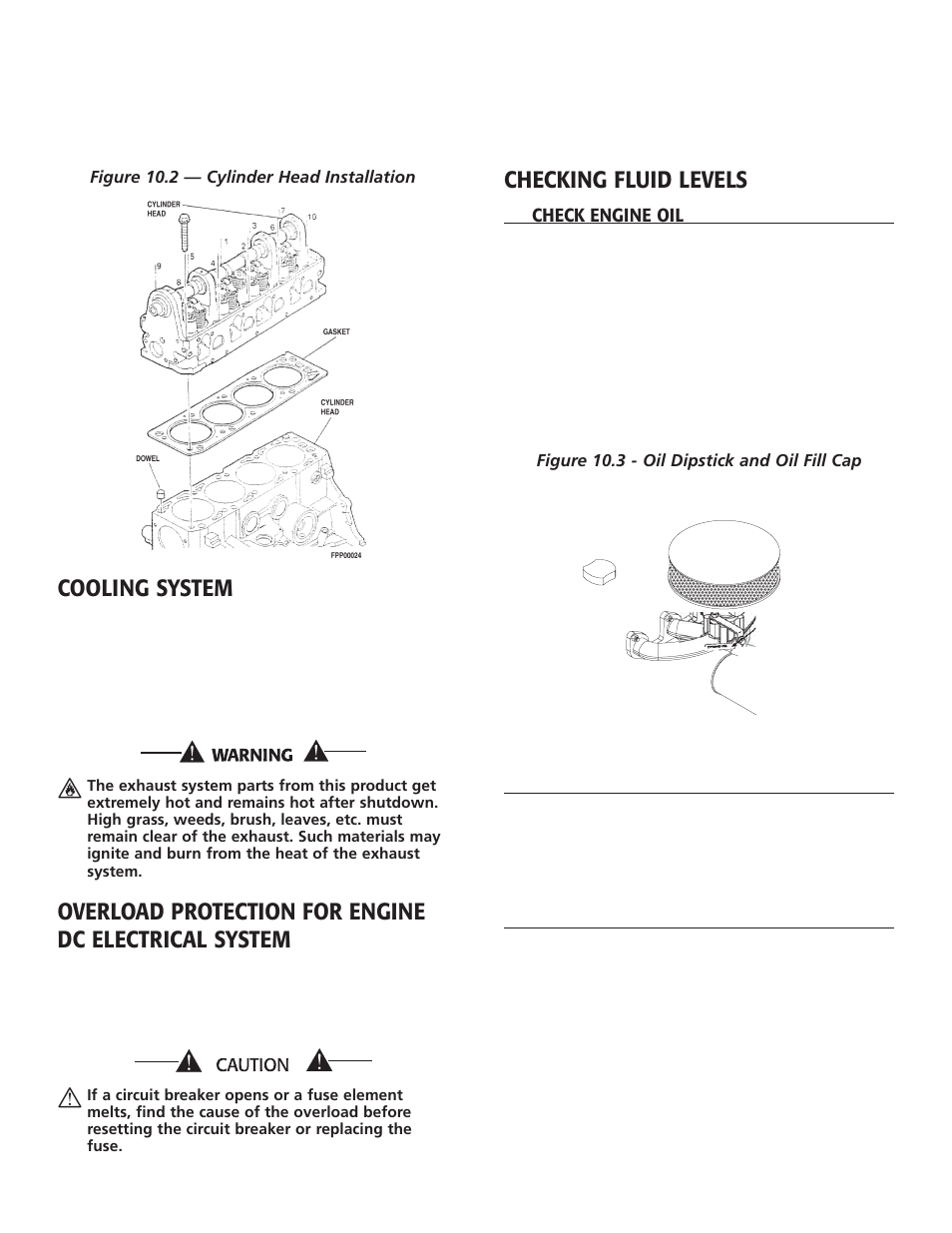Cooling system, Checking fluid levels | Generac Power Systems 005213-0 User Manual | Page 17 / 52