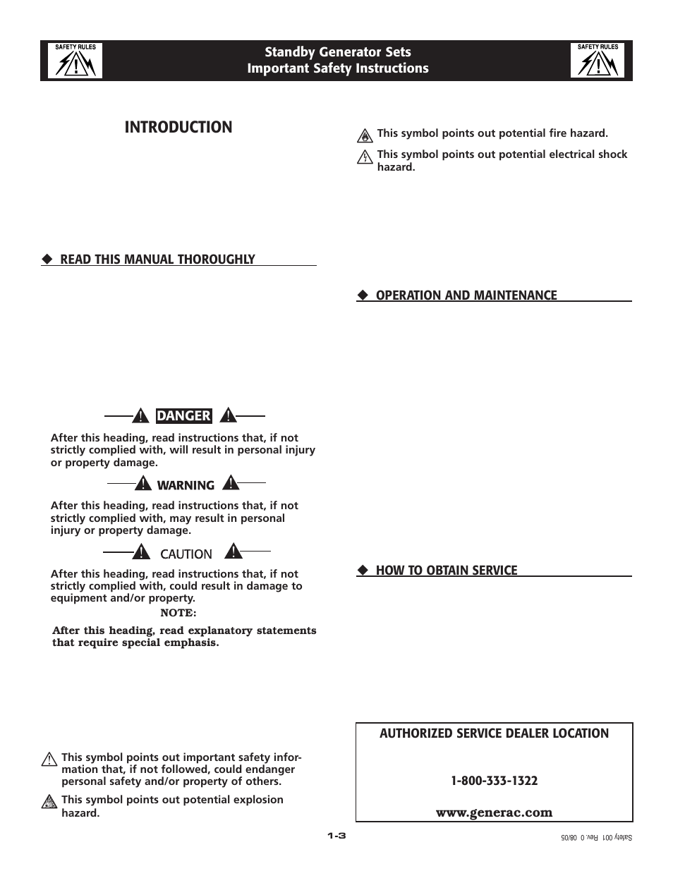 Introduction | Generac Power Systems 005213-0 User Manual | Page 5 / 52