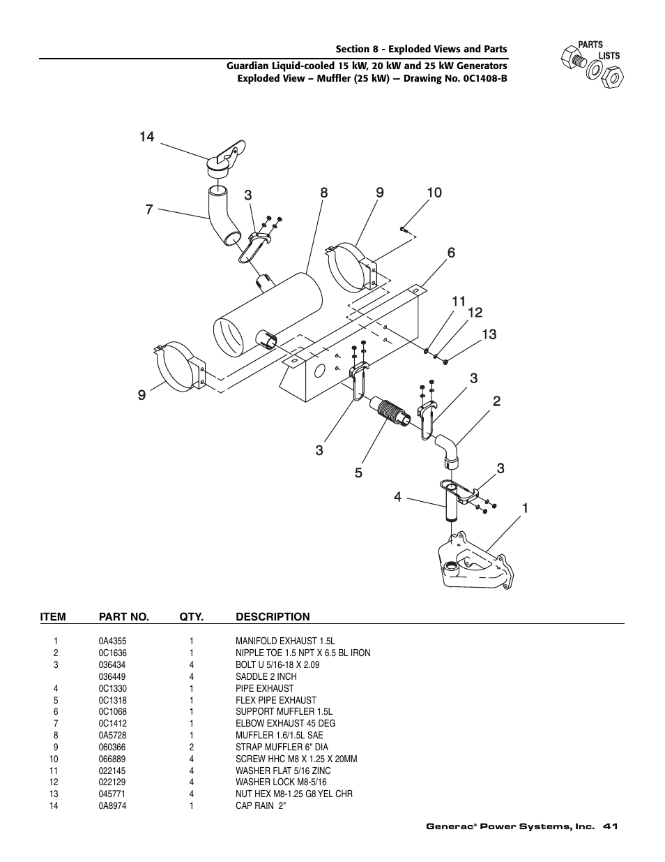 Generac Power Systems 004475-1 User Manual | Page 43 / 60