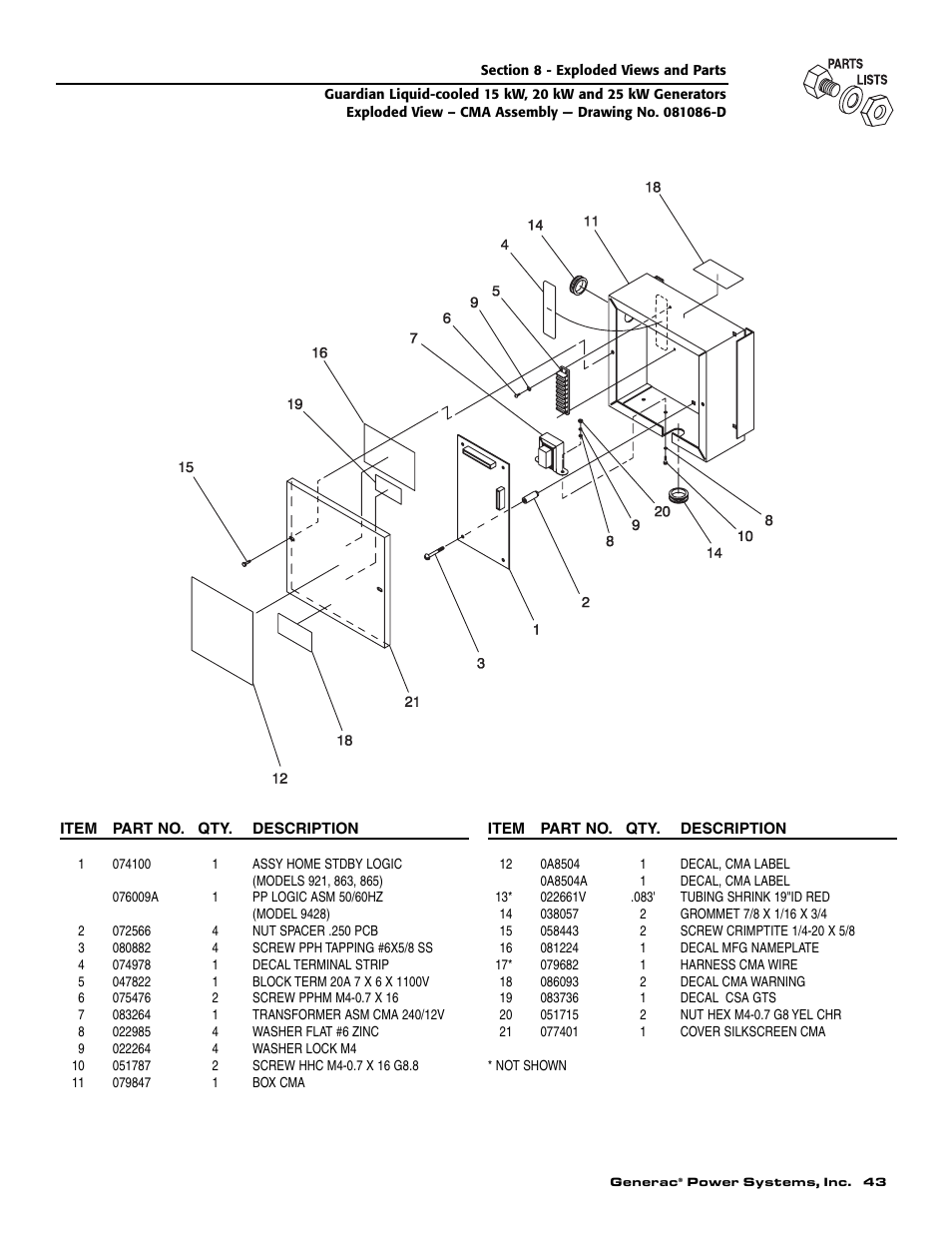 Generac Power Systems 004475-1 User Manual | Page 45 / 60