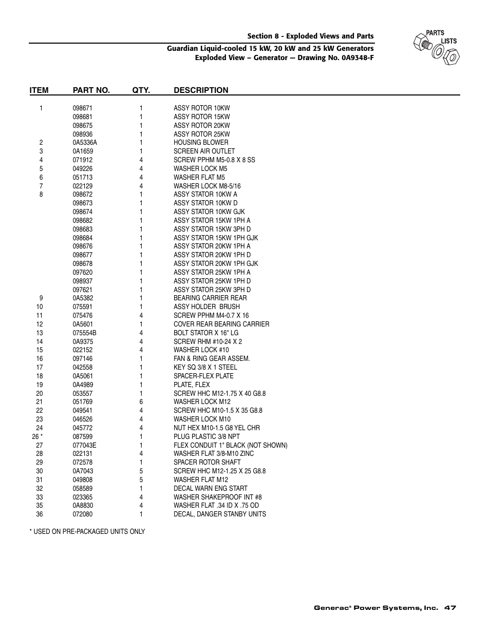 Generac Power Systems 004475-1 User Manual | Page 49 / 60