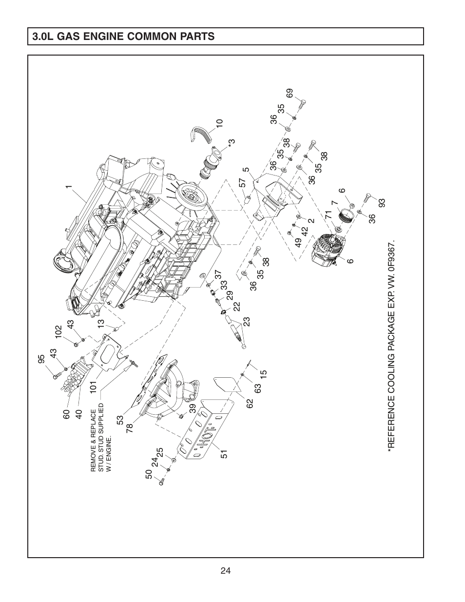 Grou p, 0l gas engine common parts | Generac Power Systems FORD DURATEC 0F9765MNL User Manual | Page 26 / 28
