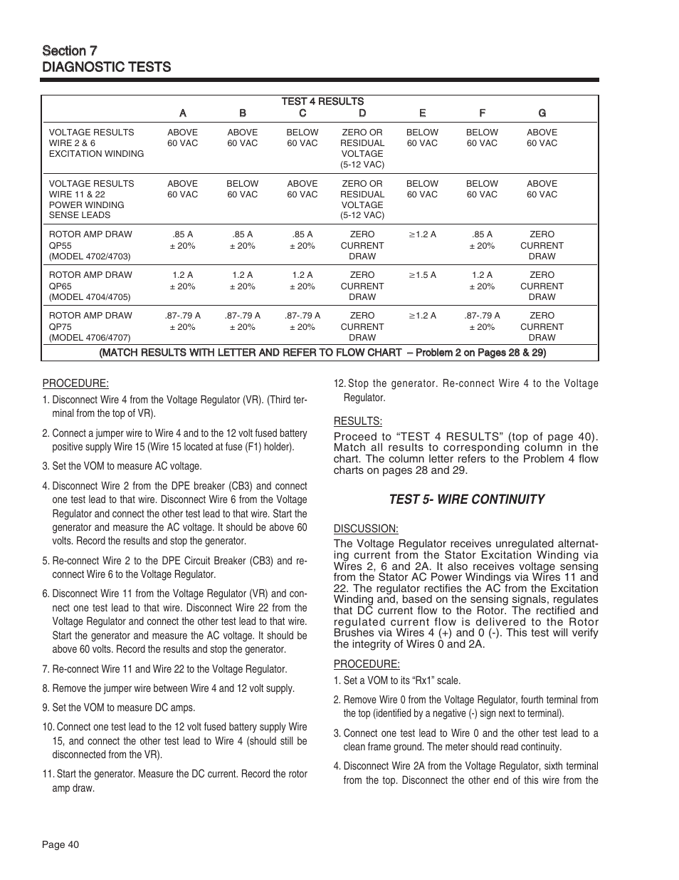 Test 5- wire continuity | Generac Power Systems Quietpact 75 User Manual | Page 42 / 92