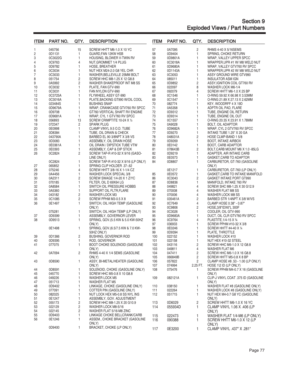 Generac Power Systems Quietpact 75 User Manual | Page 79 / 92